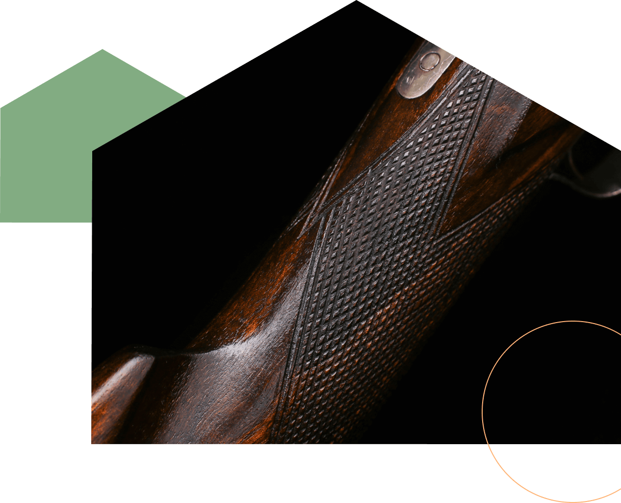 close-up of collector rifle